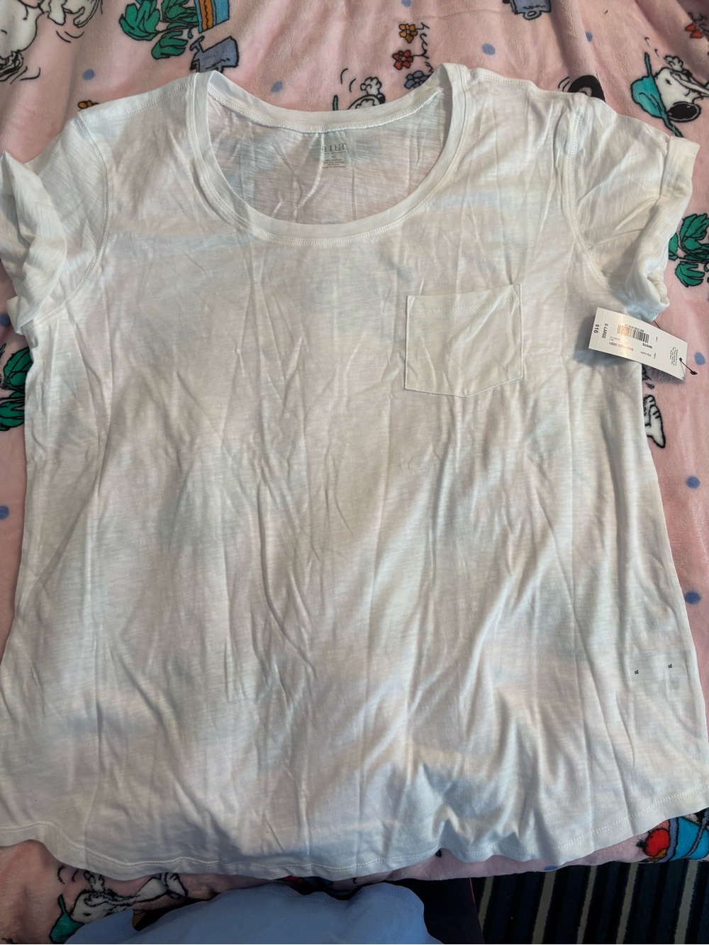 a.n.a White Short Sleeve Pocket Tee xl NWT